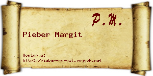 Pieber Margit névjegykártya
